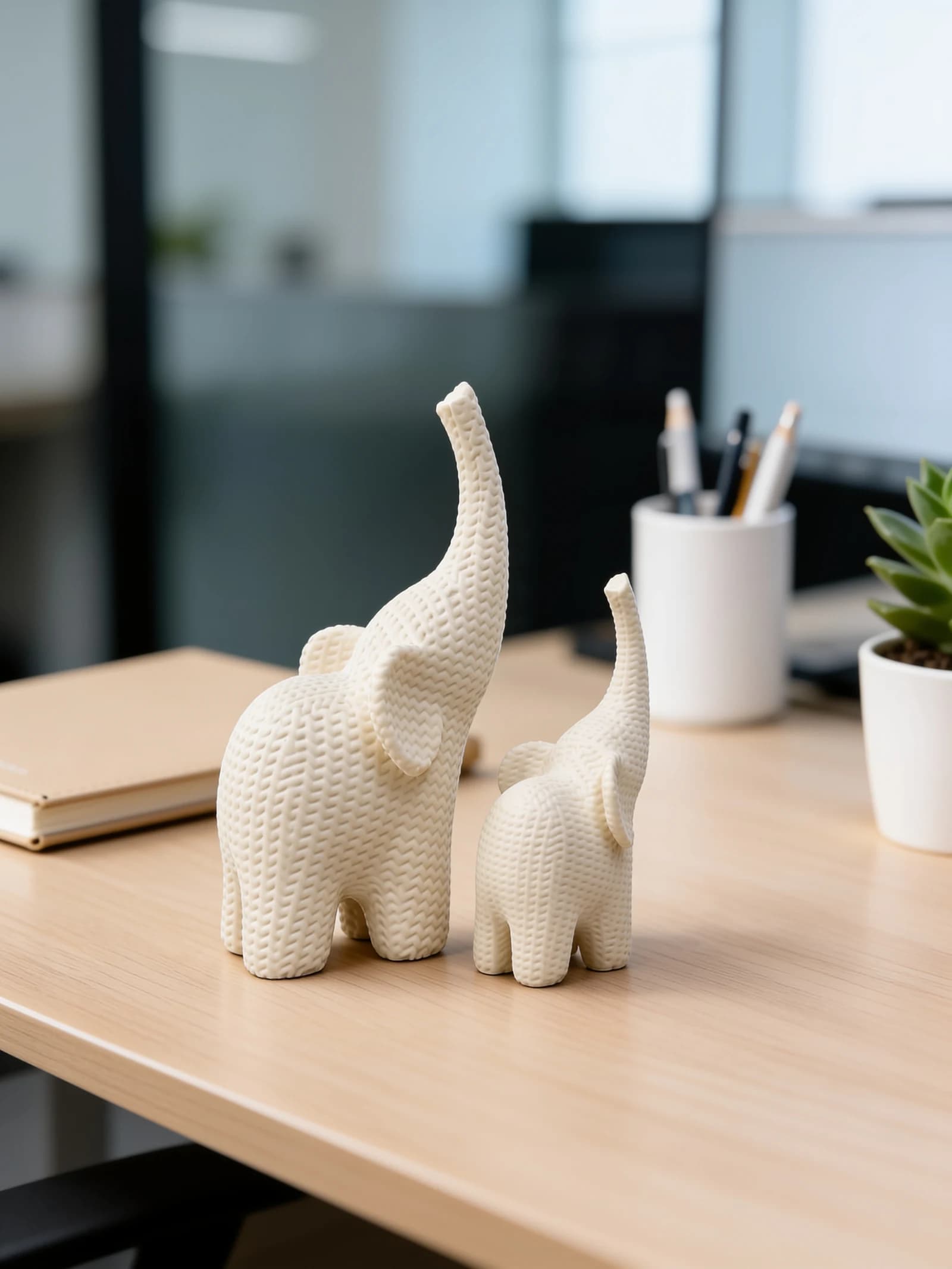 Eravat elephant family showpiece