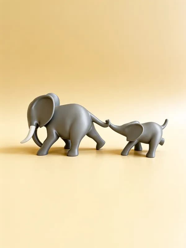 Matanga Elephant Family Showpiece